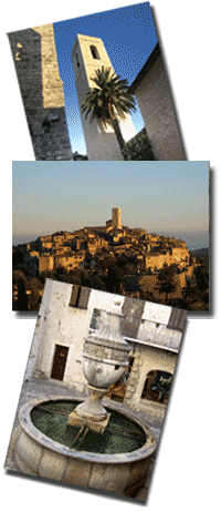 Le clocher de Saint-Paul de Vence - Le village - La fontaine