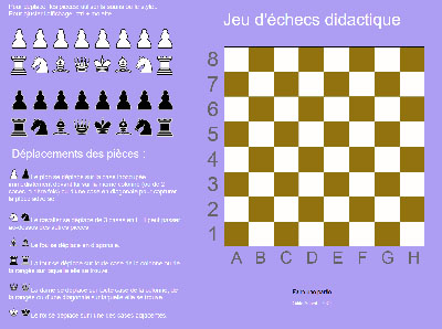 Jeu d'échecs didactique