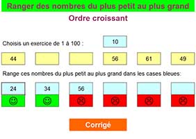 Ranger des nombres dans l'ordre croissant