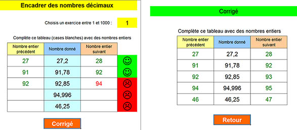 Encadrer des nombres décimaux